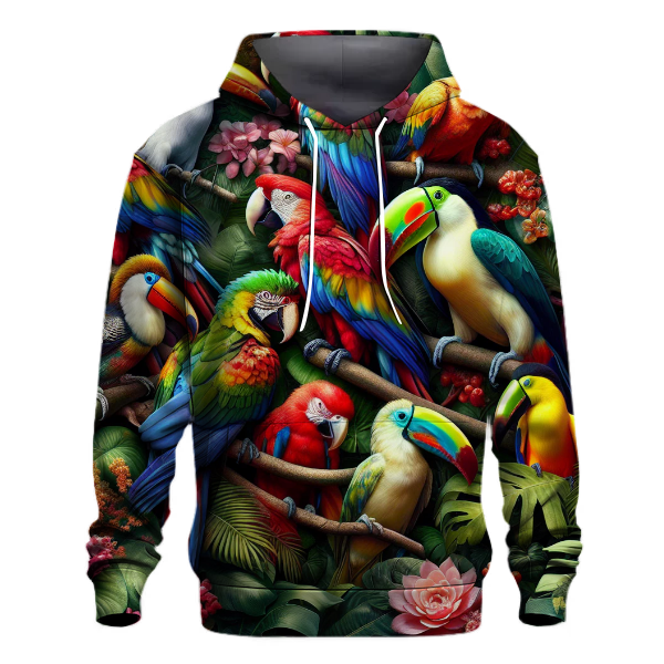 Vibrant Tropical Birds Hoodie