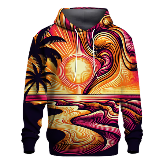 Retro Sunset Beach Vibes Hoodie