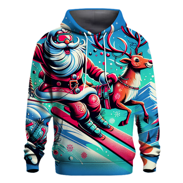 Skiing Santas Extravaganza Hoodie