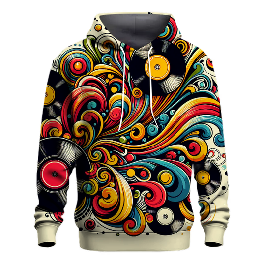 Vibrant Vinyl Groove Hoodie