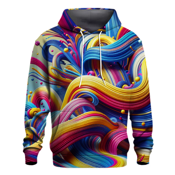 Vibrant Groove Lines Hoodie