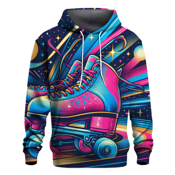 Vibrant Roller Rink Scene Hoodie