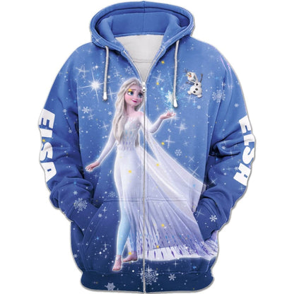 Princess Castle Glitter Activewear Set Zipper Hoodie