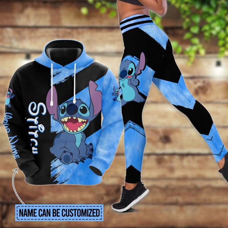 Customizable Stitch Pattern Hoodie And Leggings Set