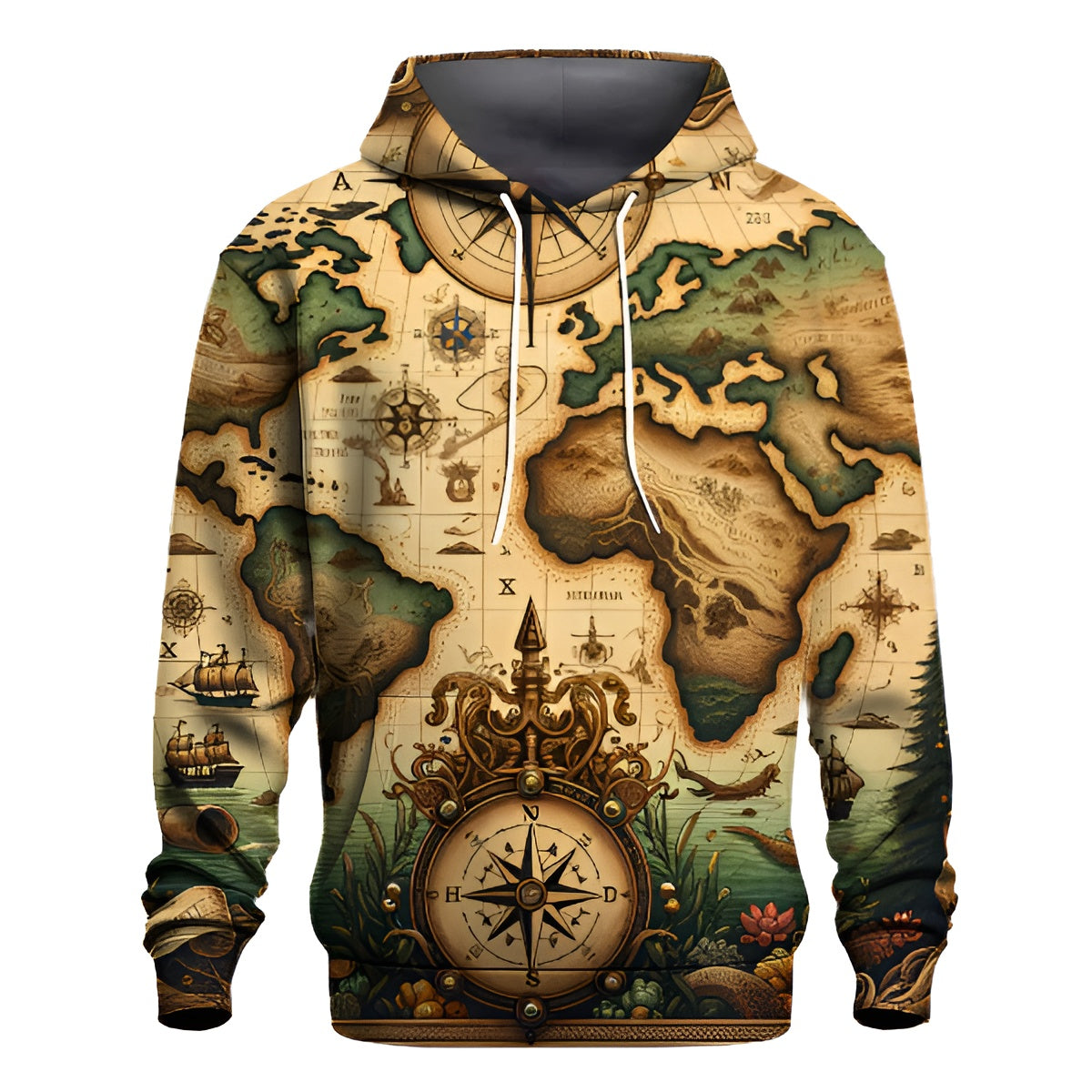 Vintage Adventure Map Hoodie