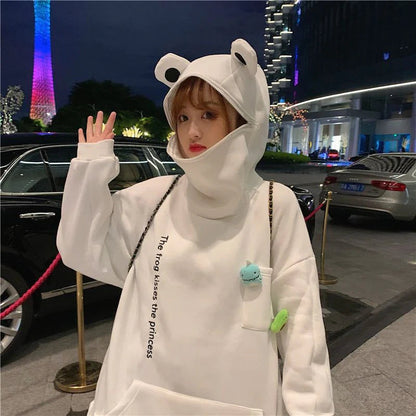 Frog Hoodie White