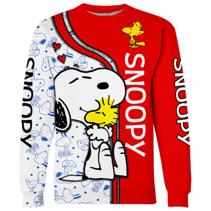 Animated Dog Pattern Hoodie And Leggings Set Sweatshirt