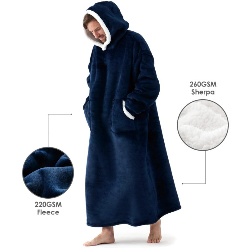 Winter Oversized Fleece Hoodies Blanket