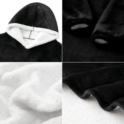 Winter Oversized Fleece Hoodies Blanket