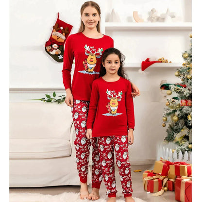 Reindeer And Santa Christmas Family Matching Set