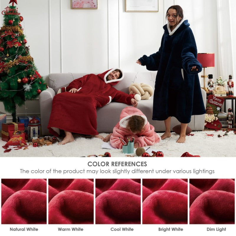 Winter Oversized Fleece Hoodies Blanket