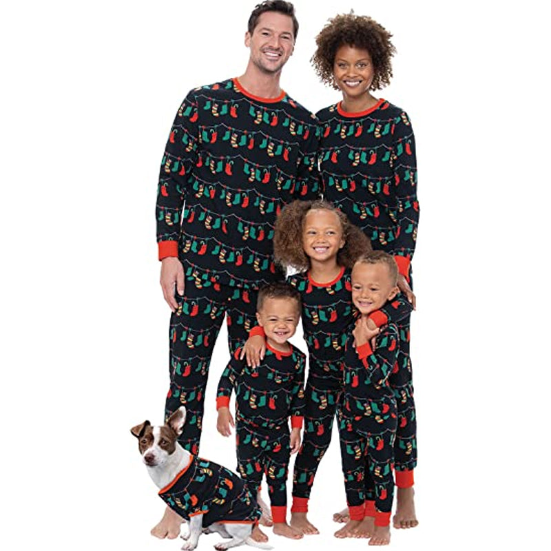 Christmas Lights Plaid Pattern Pajama Dog