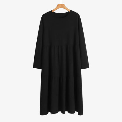 O-Neck Long Knitted Straight Oversized Sweater Dress