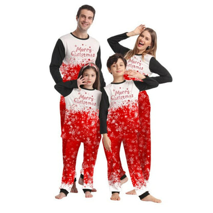 Christmas Snowflake Family Matching Pajamas Black