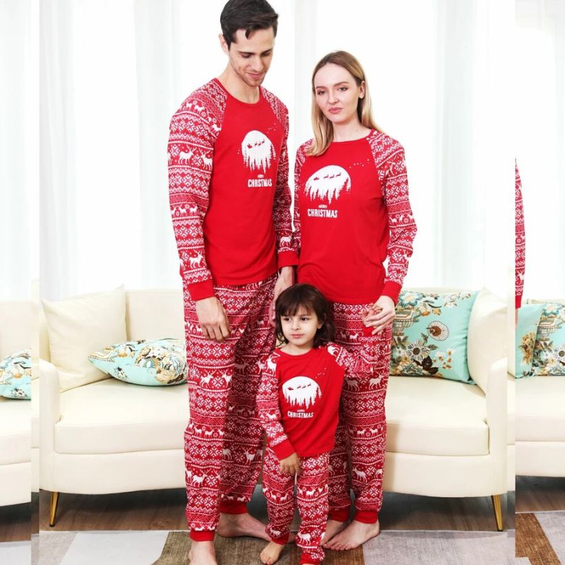 Deer Matching Pajama Set for Christmas Baby