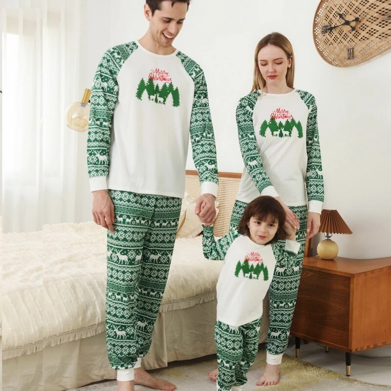 Elegant Festive Family Christmas Pajama Set