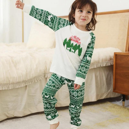 Elegant Festive Family Christmas Pajama Set