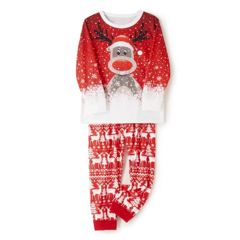 Christmas Deer Print Pajamas Sets