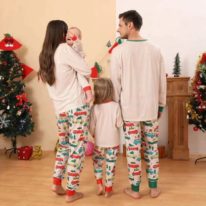 Christmas Cars Print Family Pajama Set