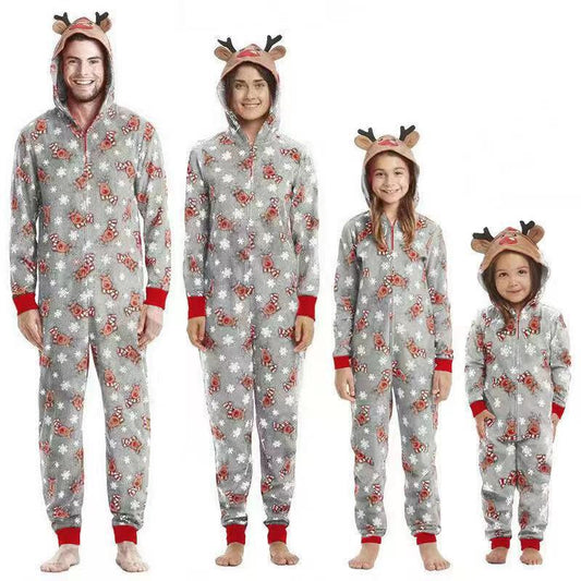 Elegant Christmas Reindeer Matching Family Outfits Baby