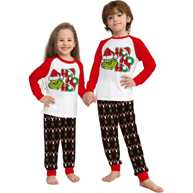 Christmas Grinch Print Family Pajama