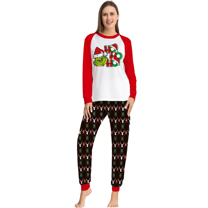 Christmas Grinch Print Family Pajama