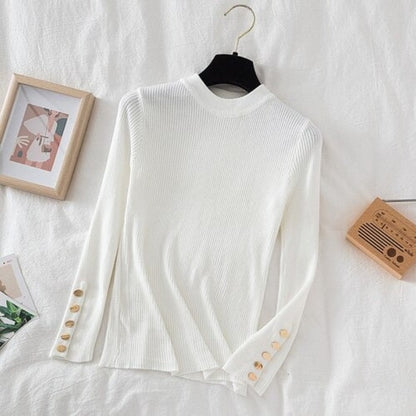 O-Neck Knitted Long Pullover For Women