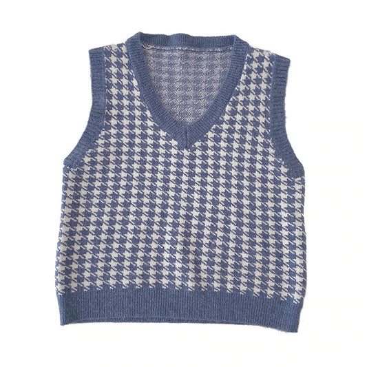 Casual Knitted Sleeveless Sweater Vest For Women