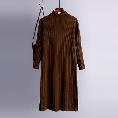 Women's Long Knitted Women Split Sweater Dress