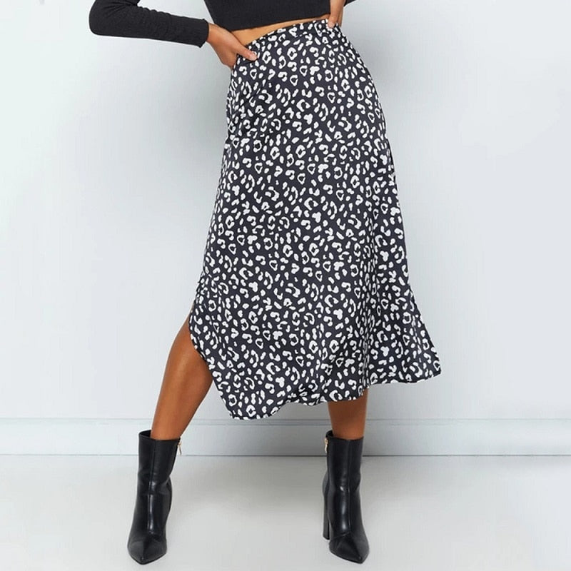 Boho Printed Midi Skirt For Women