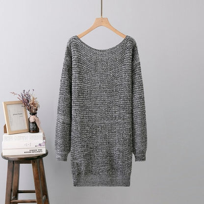 Casual Gradient Knitted Sweater Dress