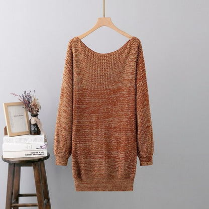 Casual Gradient Knitted Sweater Dress