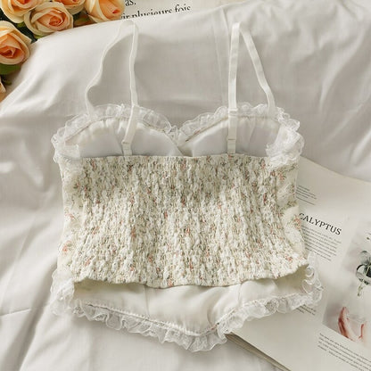 Vintage Lace Slim Warm Camisole Tops For Women