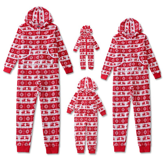 Family Pajama Jumpsuit With Christmas Theme Baby