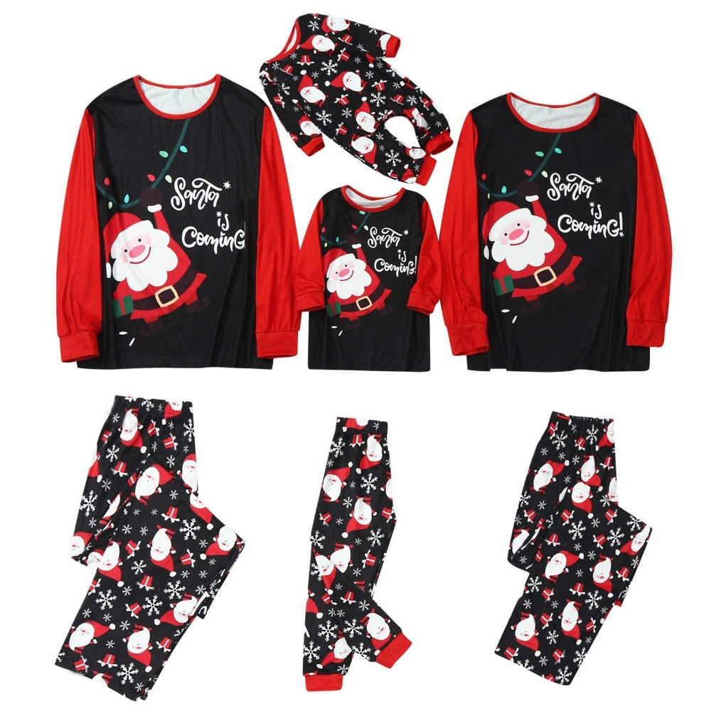 Santa Is Coming Design Family Matching Pajama Set Baby