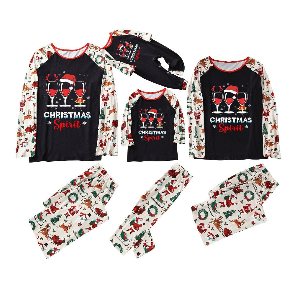 Cheerful Christmas Family Pajama Set Baby