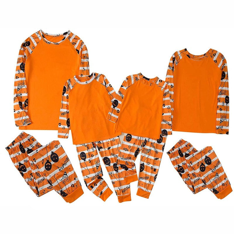 Festival Pumpkins Print Family Matching Sets Orange