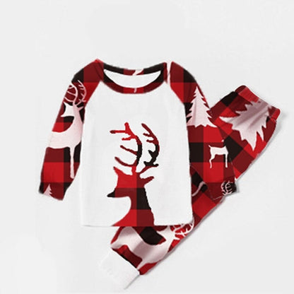 Christmas Cartoon Deer Family Pajama Set