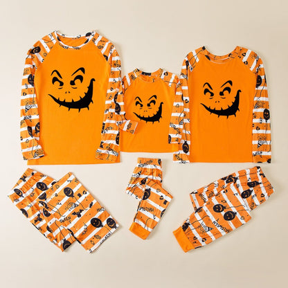 Monster Pumpkin Print Matching Pajama Sets Baby