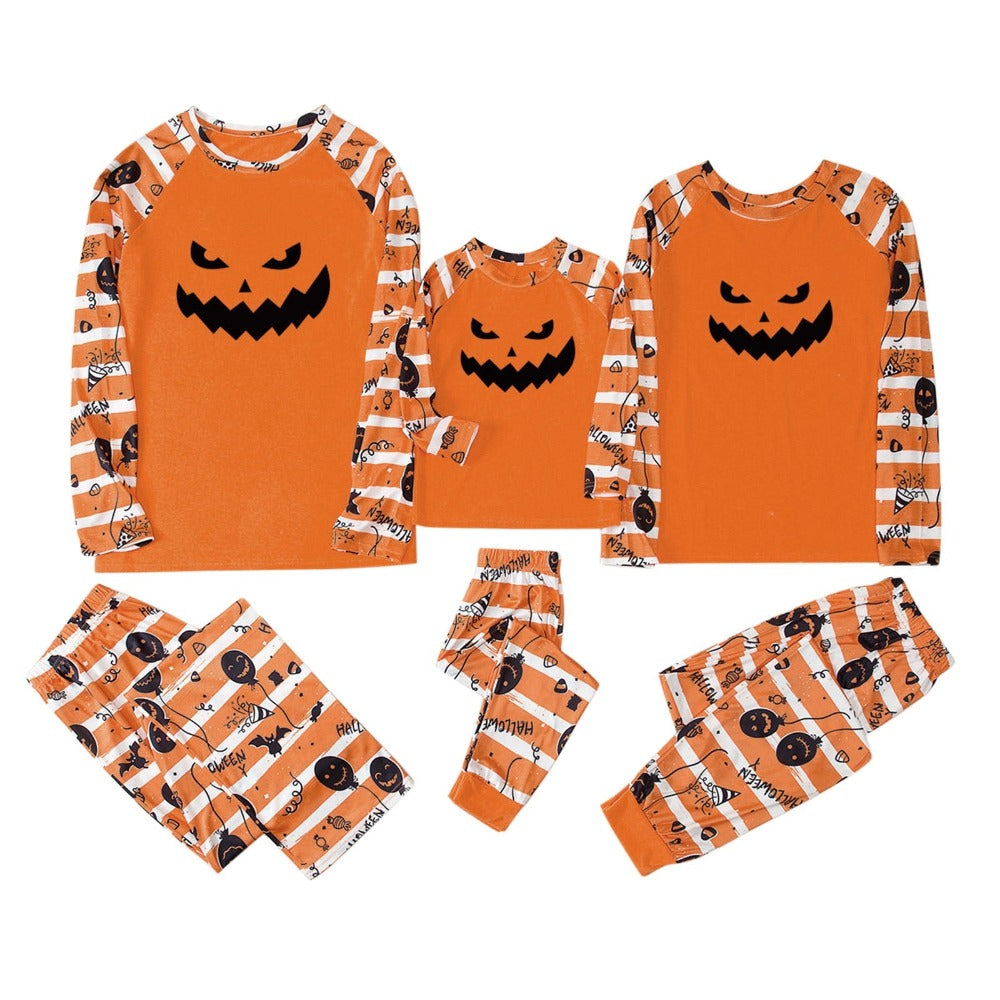 Printed Scary Pumpkin Family Matching Set