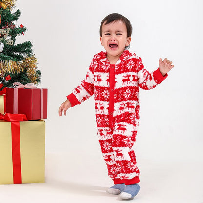 Family Pajama Jumpsuit With Christmas Theme