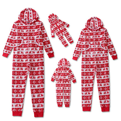 Family Pajama Jumpsuit With Christmas Theme