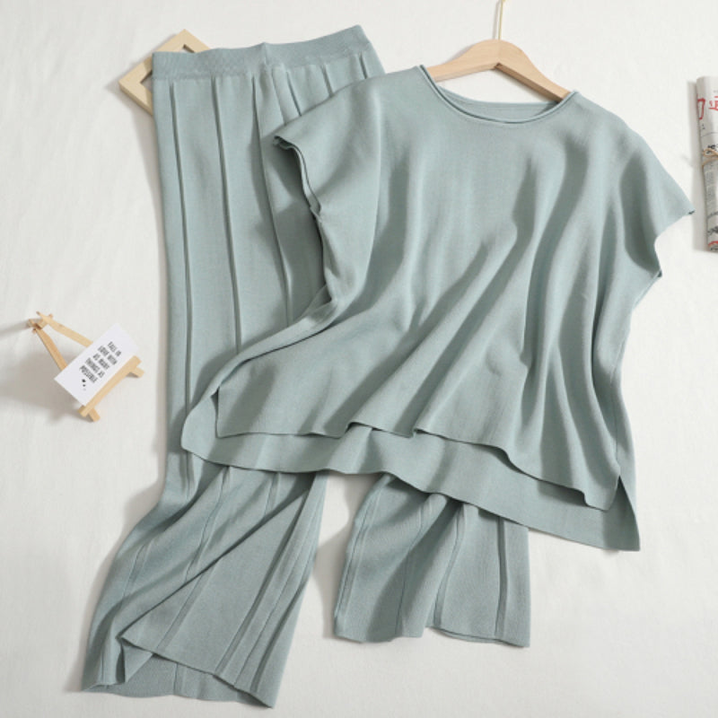 Casual Solid Color Sleeveless Pant Set