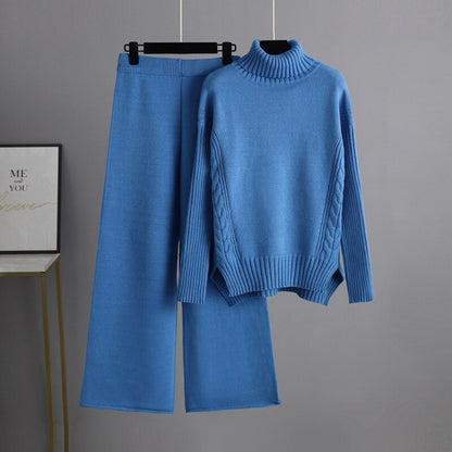 Thick Turtleneck Pullover Sweater Sets For Women