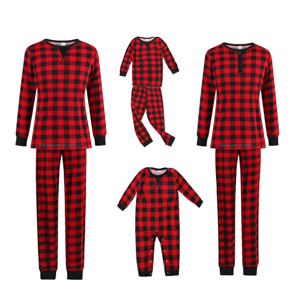 Festive Basic Christmas Family Matching Pajama Set Baby