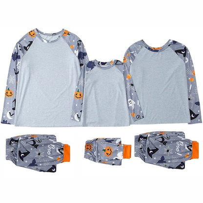 Festival Pumpkins Print Family Matching Sets Gray