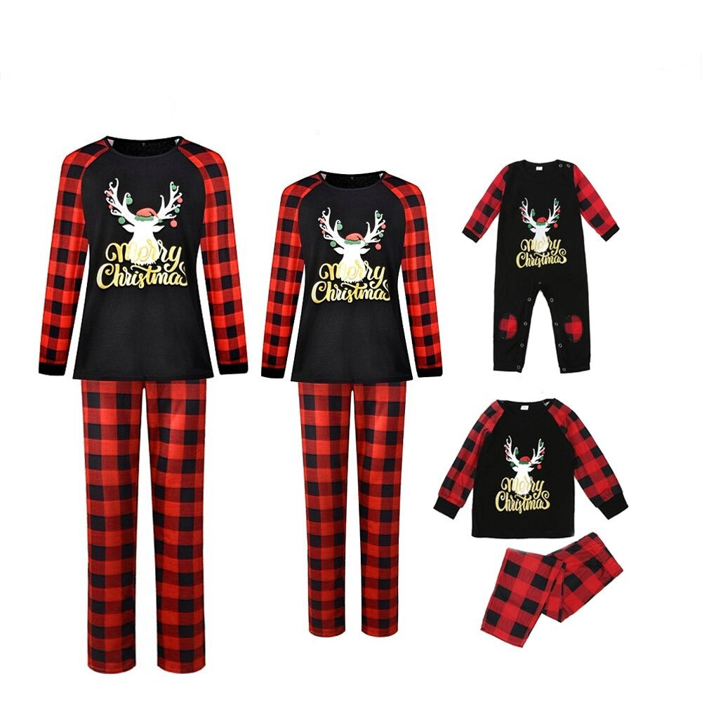 Merry Reindeer Print Family Matching Pajama Set Baby